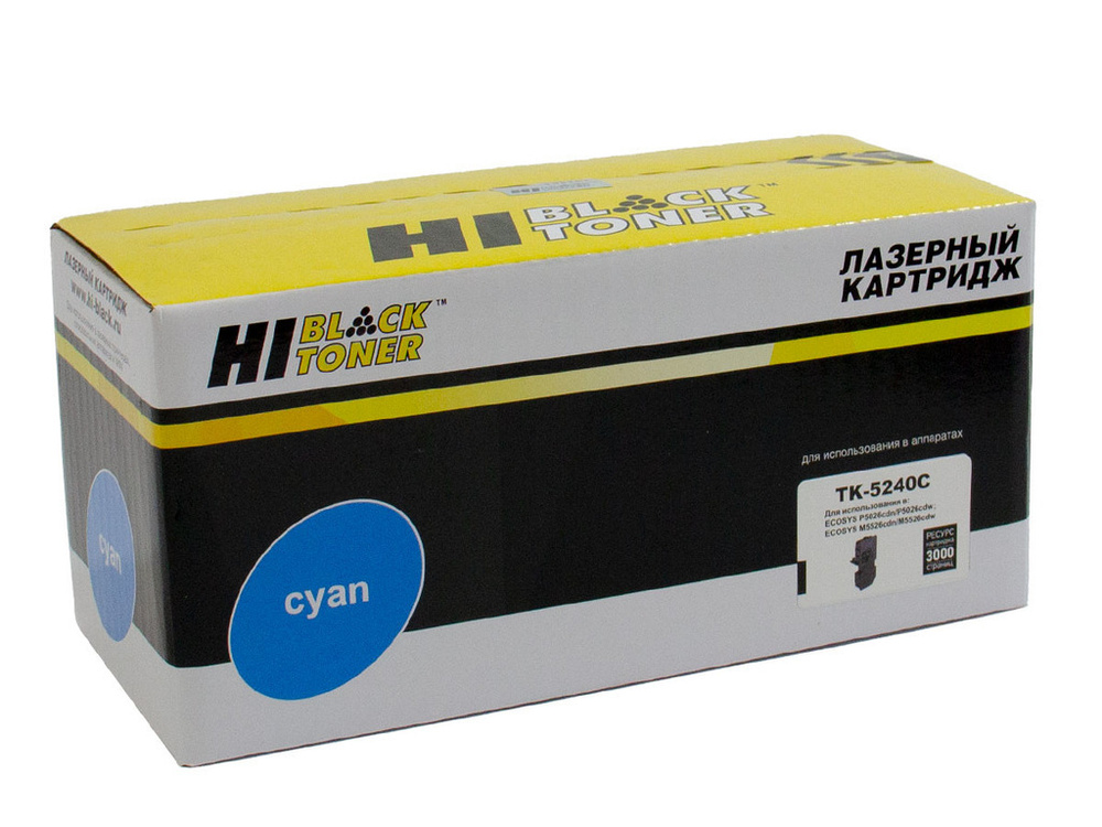 Тонер-картридж Hi-Black (HB-TK-5240C) Тонер-картридж Hi-Black (HB-TK-5240C) для Kyocera P5026cdn/M5526cdn, C, 3K