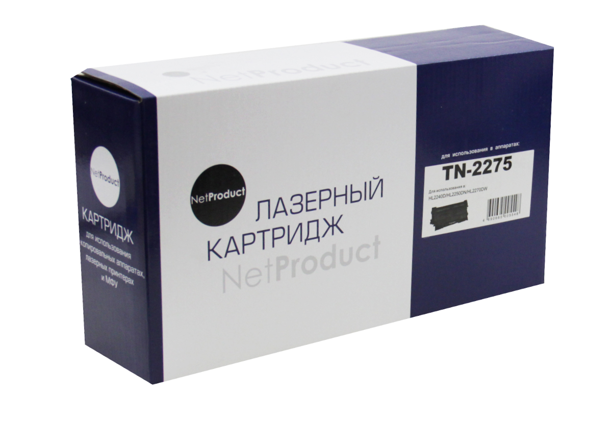 Тонер-картридж NetProduct (N-TN-2275) Тонер-картридж NetProduct (N-TN-2275) для Brother HL-2240R/2240DR/2250DNR/DCP-7060DR, 2,6K